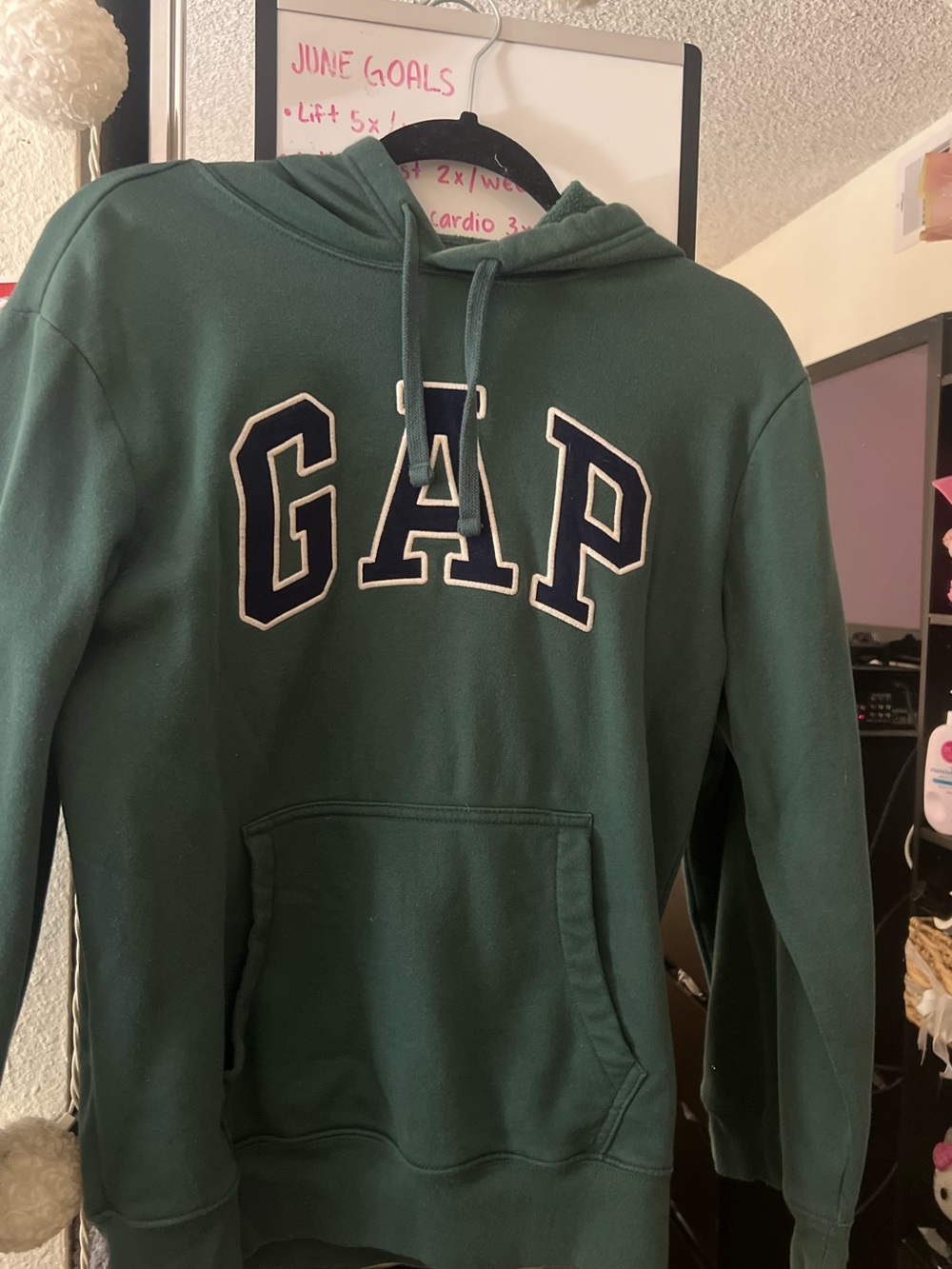 men’s forest green gap hoodie